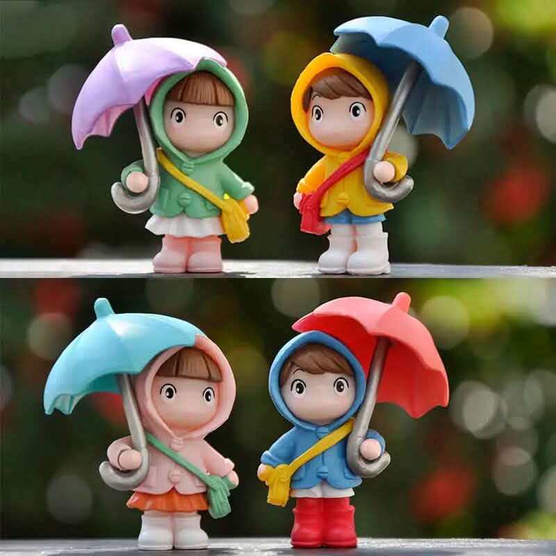 4-Piece Set: Umbrella Girl Figure Statue by DailySale