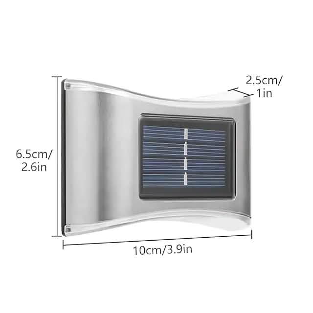 4-Piece: Solar Outdoor 6 LED Waterproof Wall Lights by DailySale