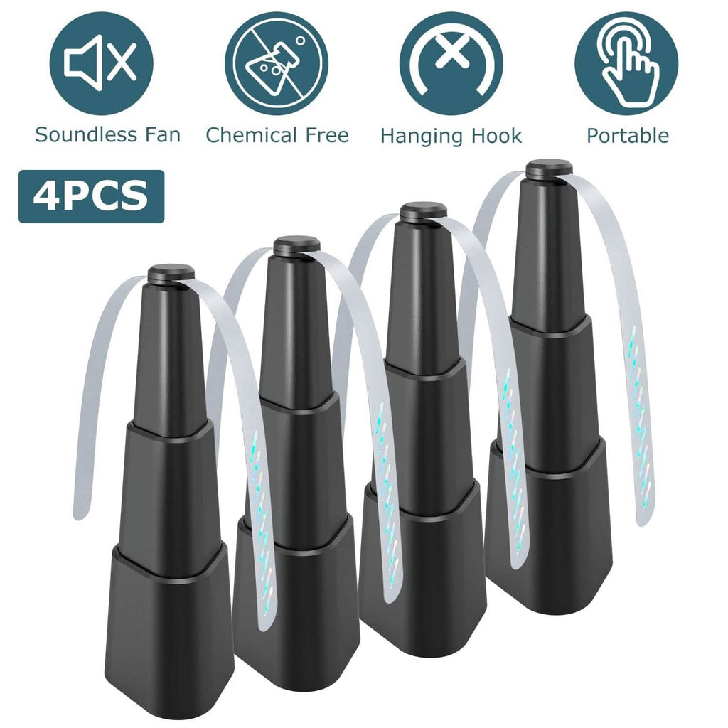 4-Pieces: Fly Repellent Fan Table Top Battery Powered Bug Deterrent by DailySale