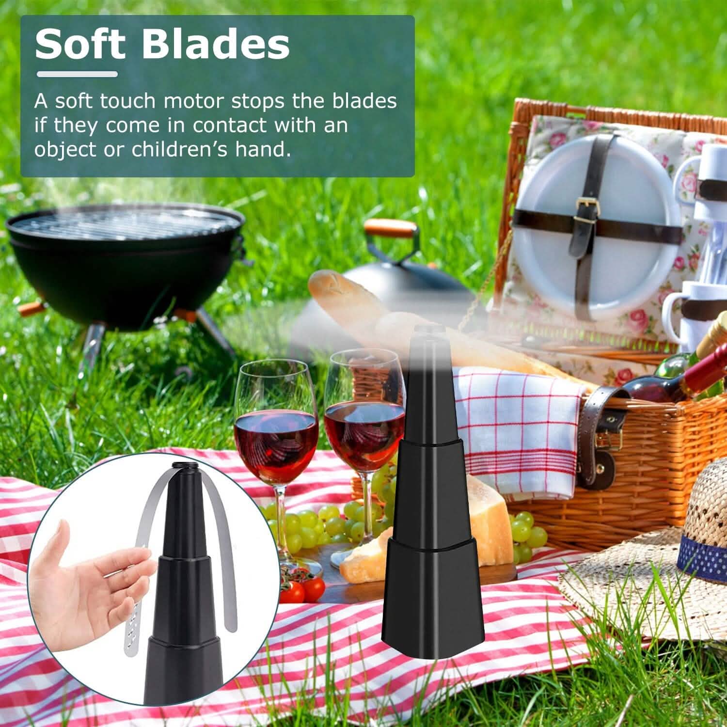 4-Pieces: Fly Repellent Fan Table Top Battery Powered Bug Deterrent by DailySale