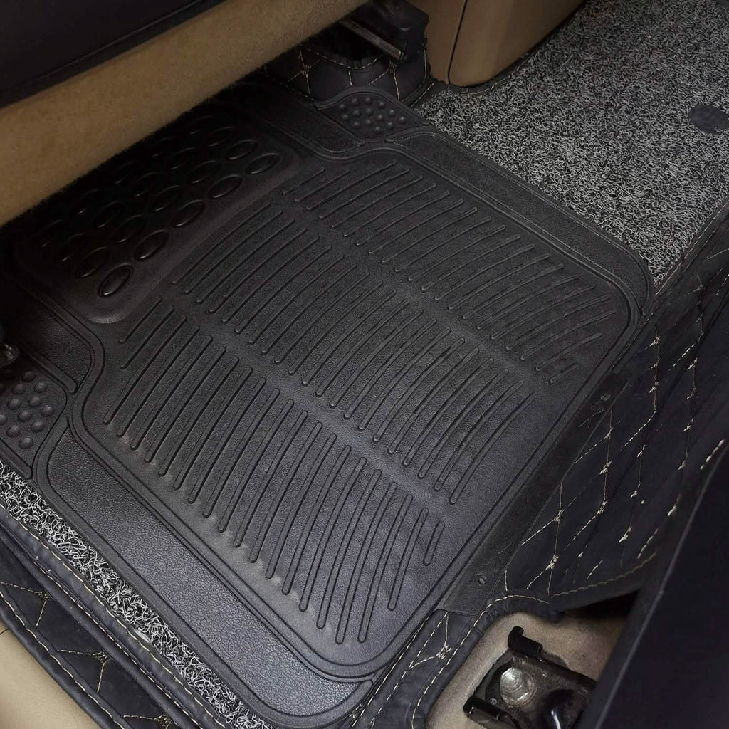 4-Pieces: Heavy Duty PVC Rubber Automotive Floor Mats with Trimmable Design by DailySale