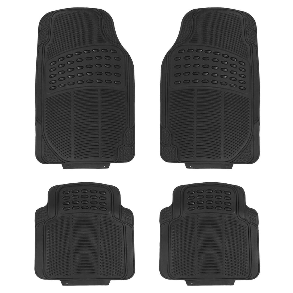 4-Pieces: Heavy Duty PVC Rubber Automotive Floor Mats with Trimmable Design by DailySale