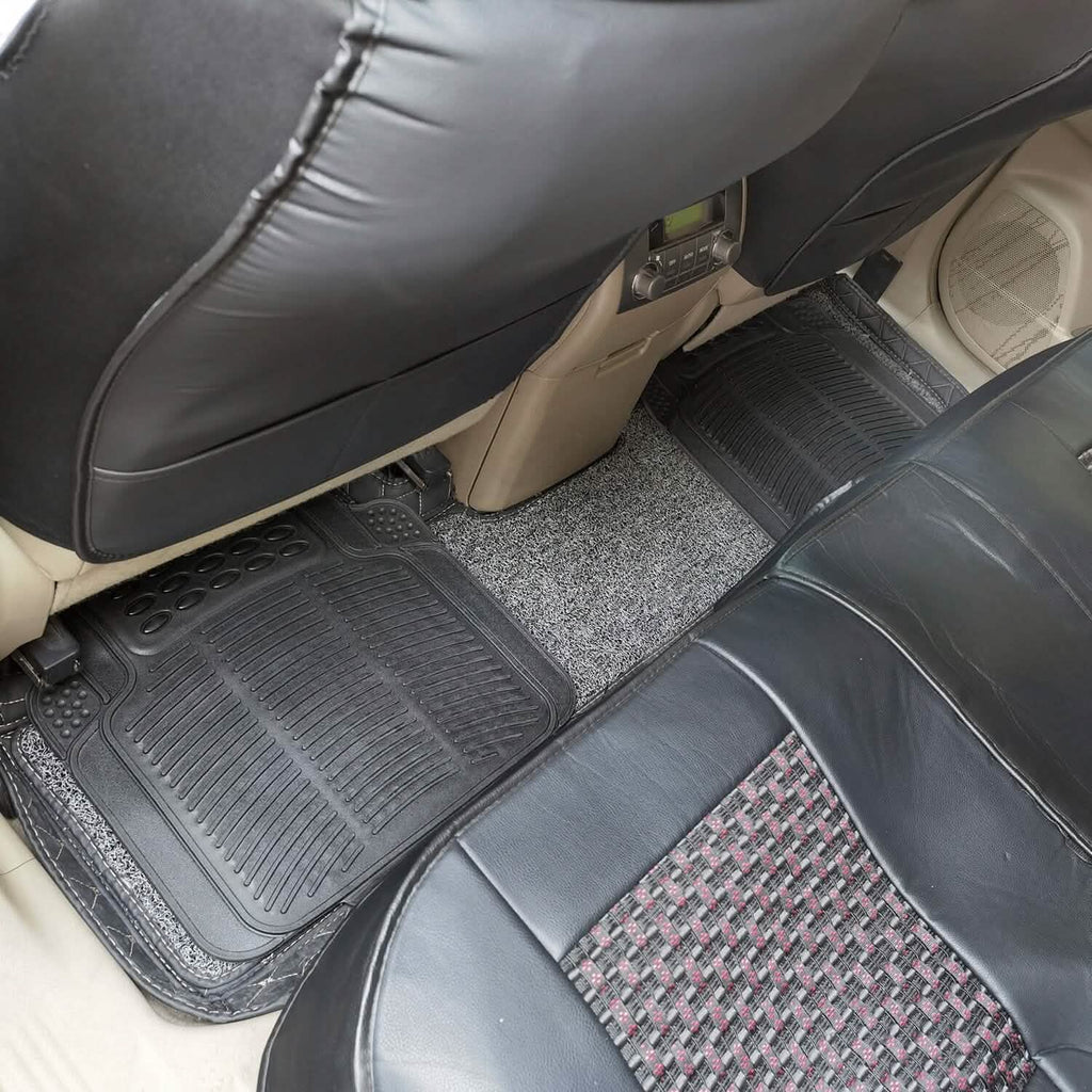 4-Pieces: Heavy Duty PVC Rubber Automotive Floor Mats with Trimmable Design by DailySale