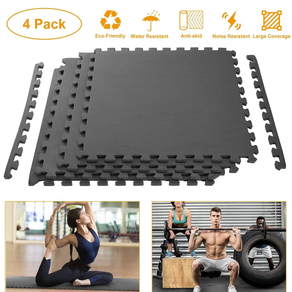 4-Pieces: Puzzle Exercise Foam Mat by DailySale