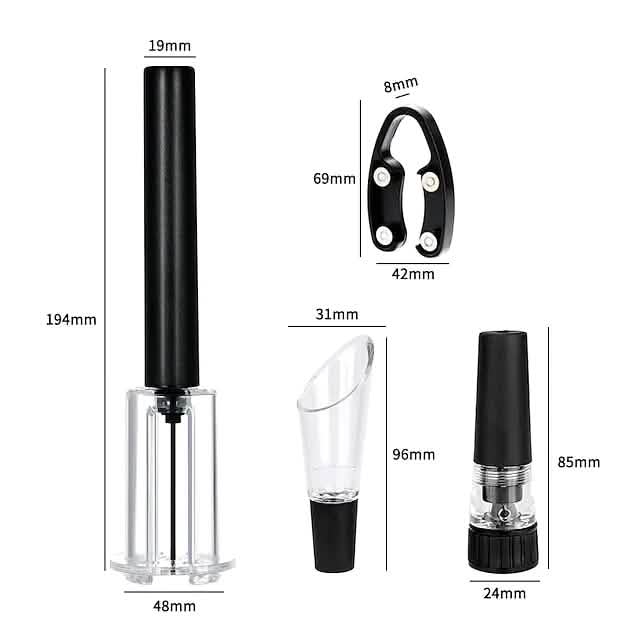 4-Pieces Set: Air Pump Wine Bottle Opener by DailySale