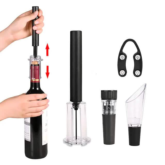4-Pieces Set: Air Pump Wine Bottle Opener by DailySale