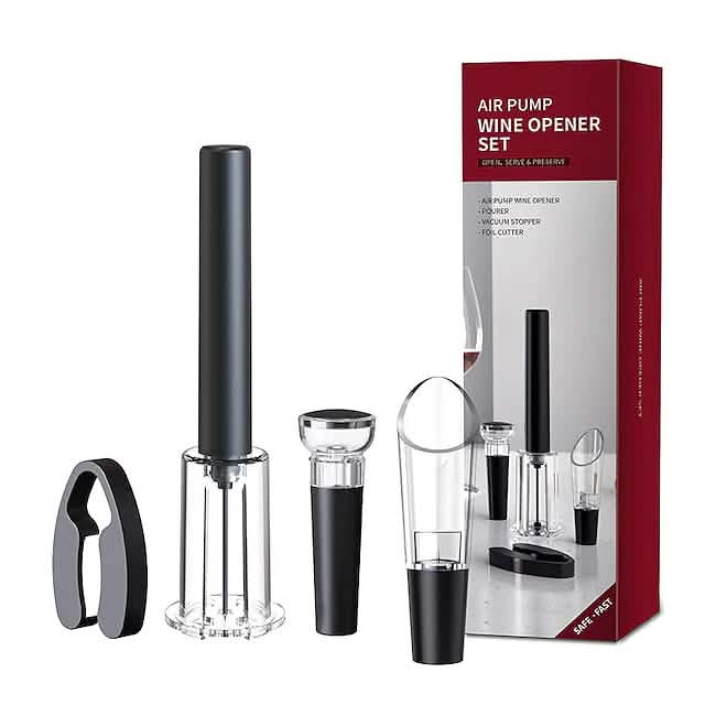 4-Pieces Set: Air Pump Wine Bottle Opener by DailySale