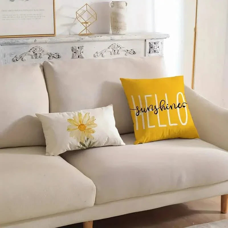 4-Pieces: Summer Flowers Printed Throw Pillow Cover Cushion Pillow Case by DailySale