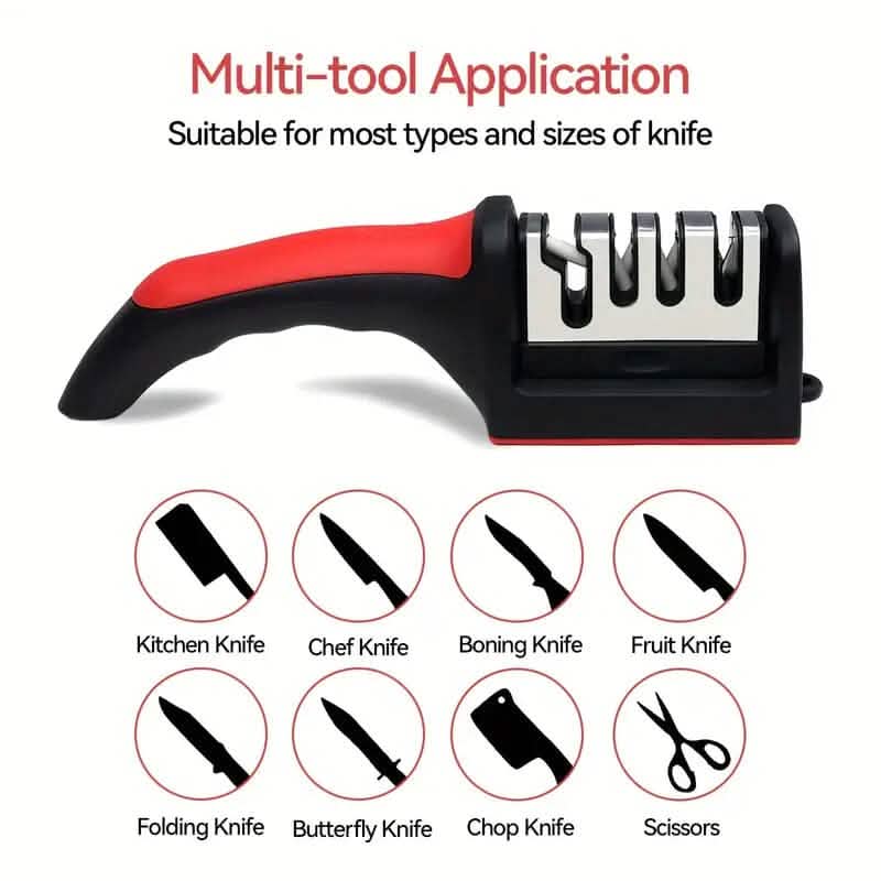 4 Stages Professional Kitchen Knife Sharpener Tool by DailySale