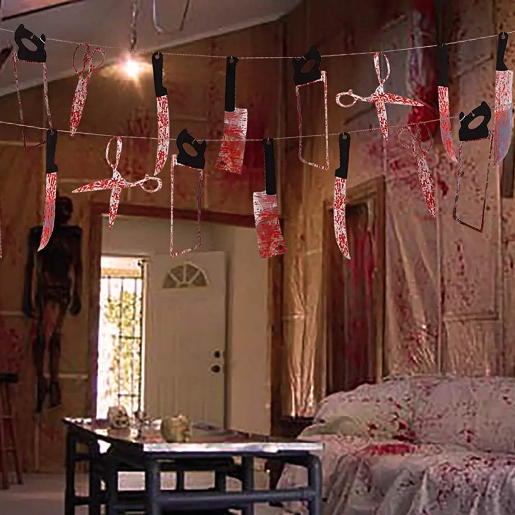40-Pieces Set: Halloween Moon Ship Bloody Wreath Banners by DailySale