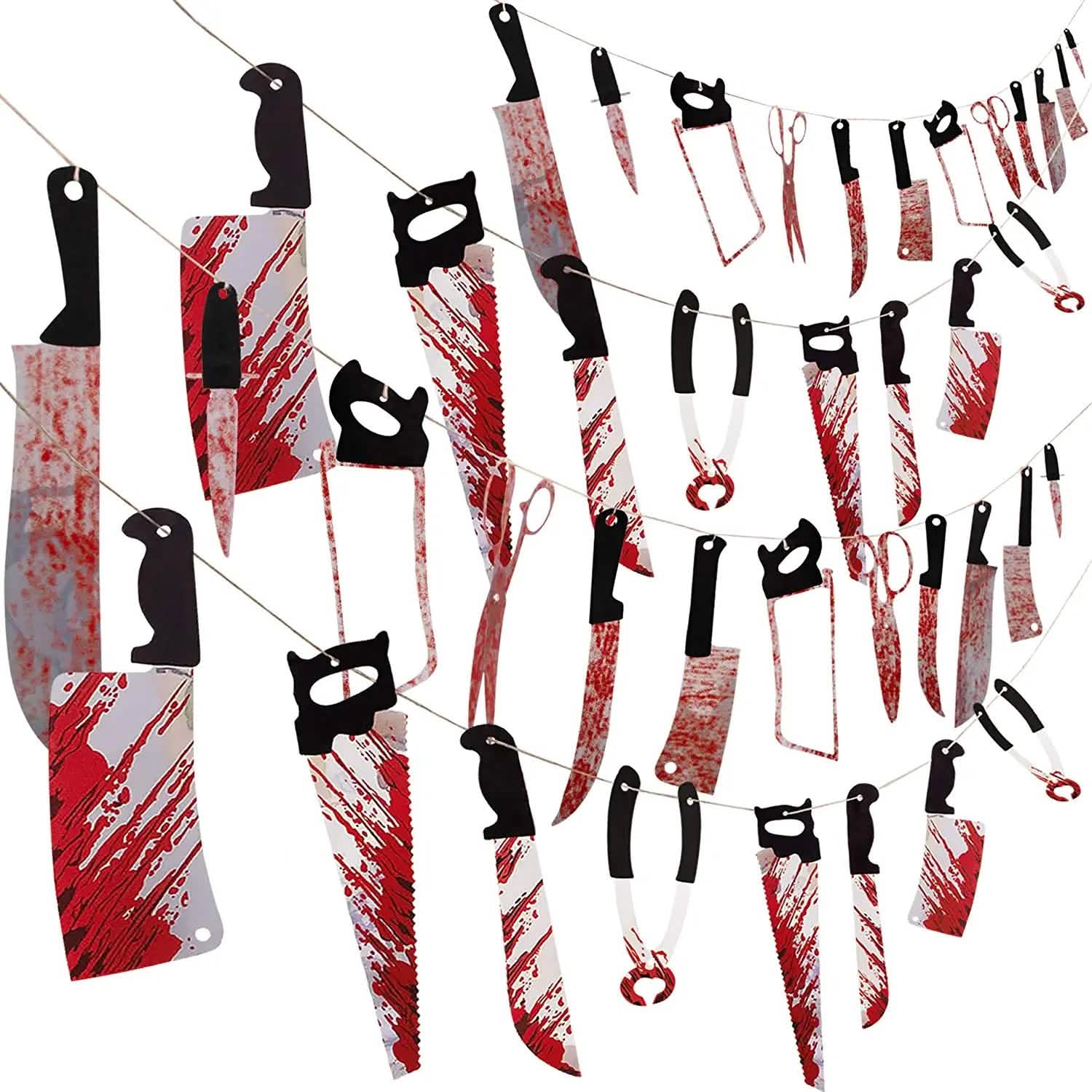 40-Pieces Set: Halloween Moon Ship Bloody Wreath Banners by DailySale