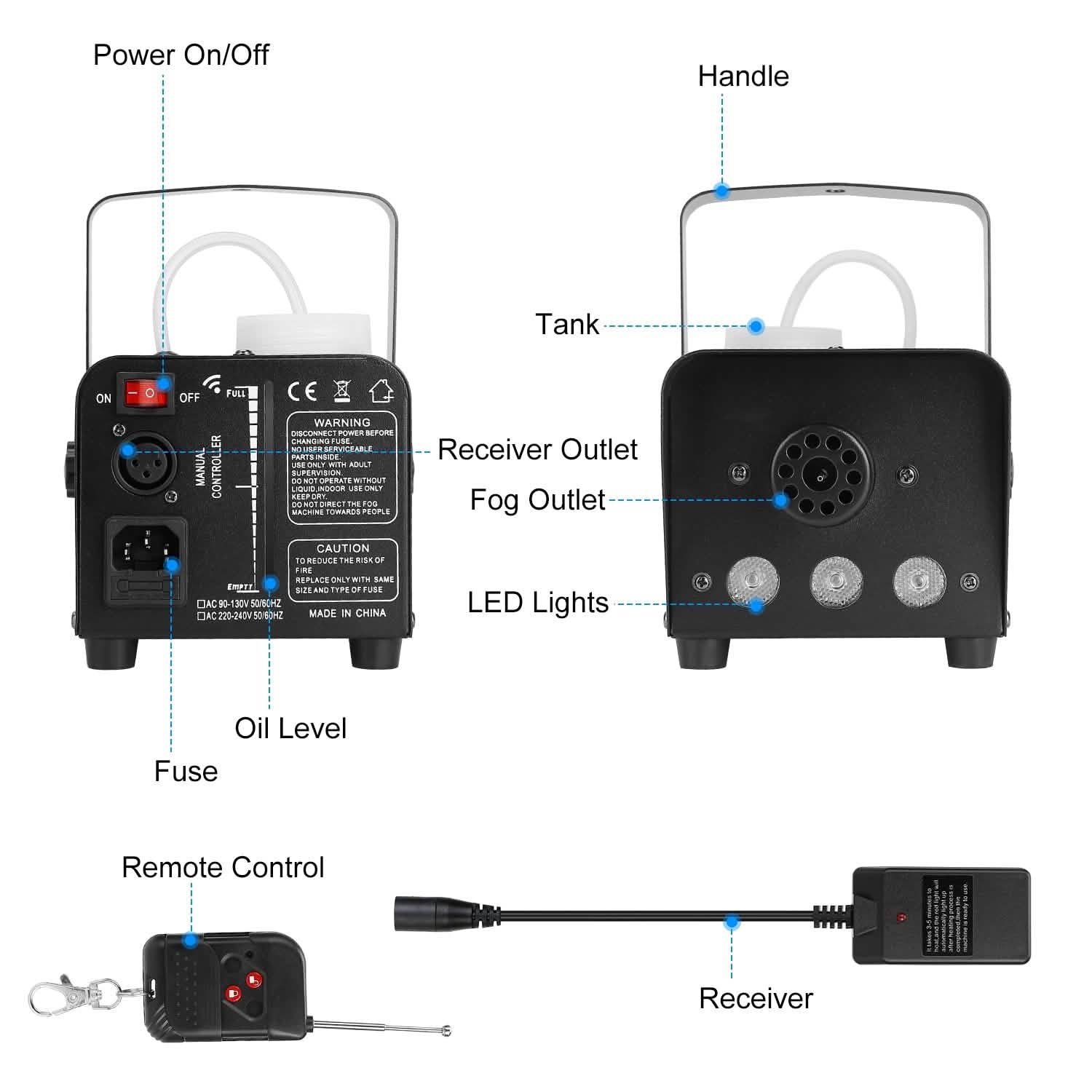 400W RGB LED Fog Machine by DailySale