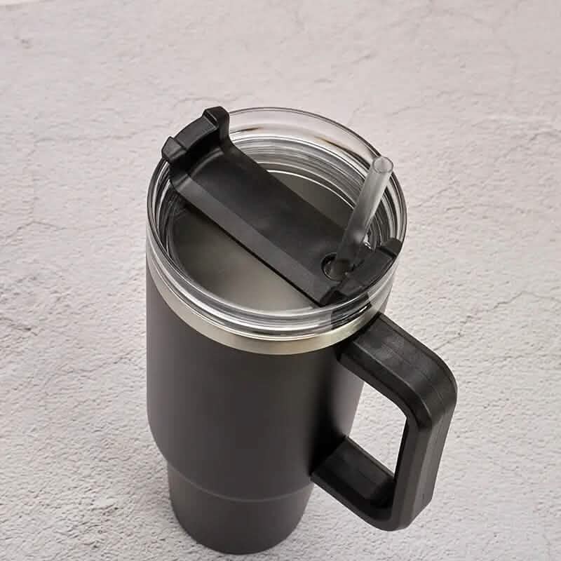 40oz Reusable Vacuum Tumbler with Insulated Double Wall and Cup Handle by DailySale