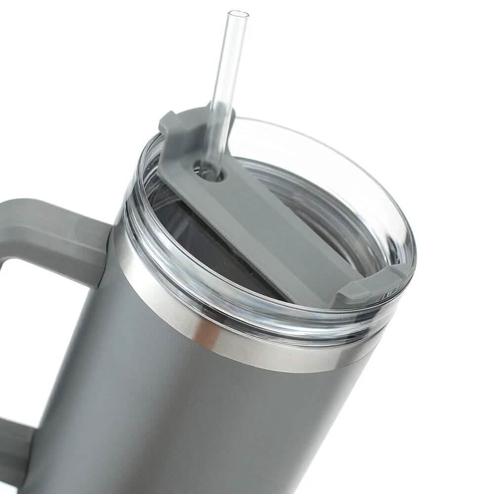 40oz Reusable Vacuum Tumbler with Insulated Double Wall and Cup Handle by DailySale