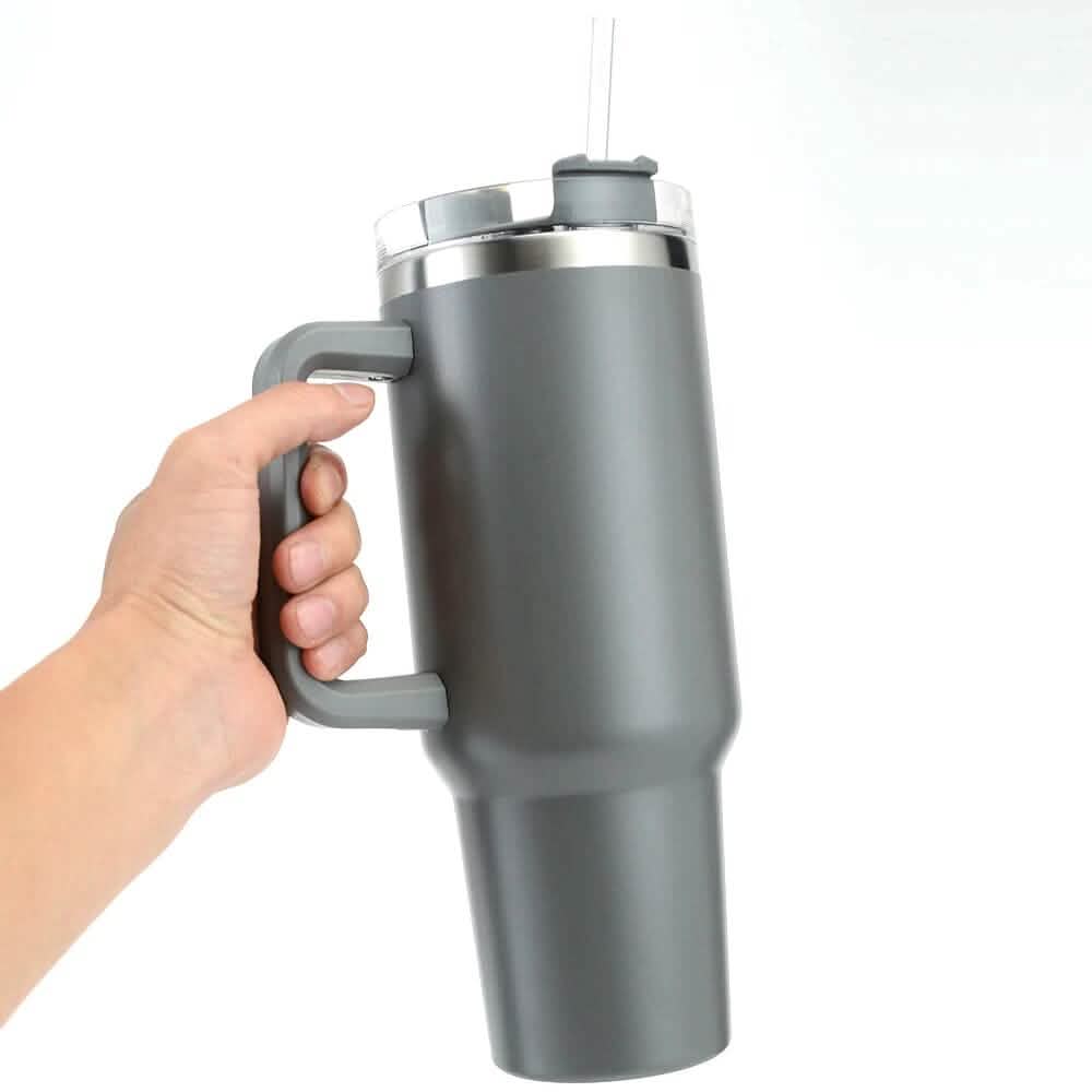 40oz Reusable Vacuum Tumbler with Insulated Double Wall and Cup Handle by DailySale
