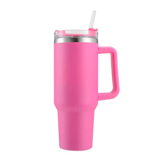 40oz Reusable Vacuum Tumbler with Insulated Double Wall and Cup Handle by DailySale