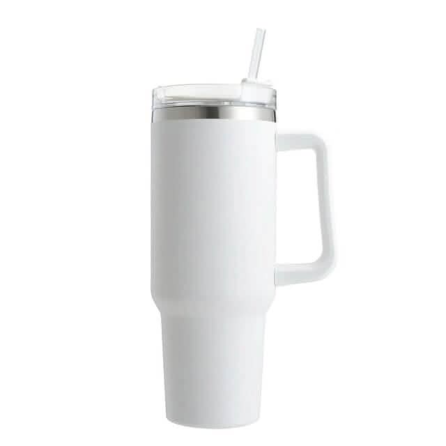 40oz Reusable Vacuum Tumbler with Insulated Double Wall and Cup Handle by DailySale