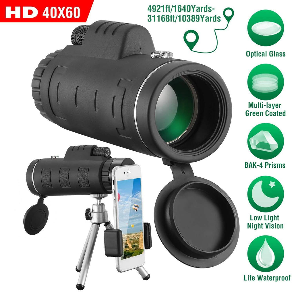 40x60 HD Optical Monocular Telescope with FMC Lens by DailySale