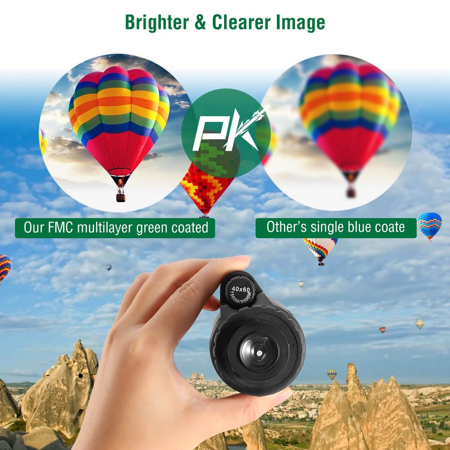 40x60 HD Optical Monocular Telescope with FMC Lens by DailySale