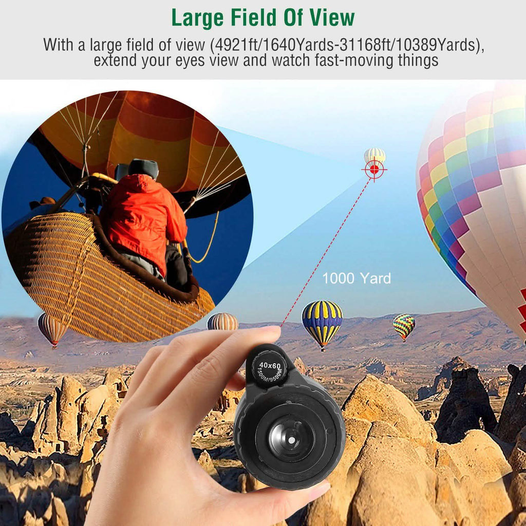 40x60 HD Optical Monocular Telescope with FMC Lens by DailySale