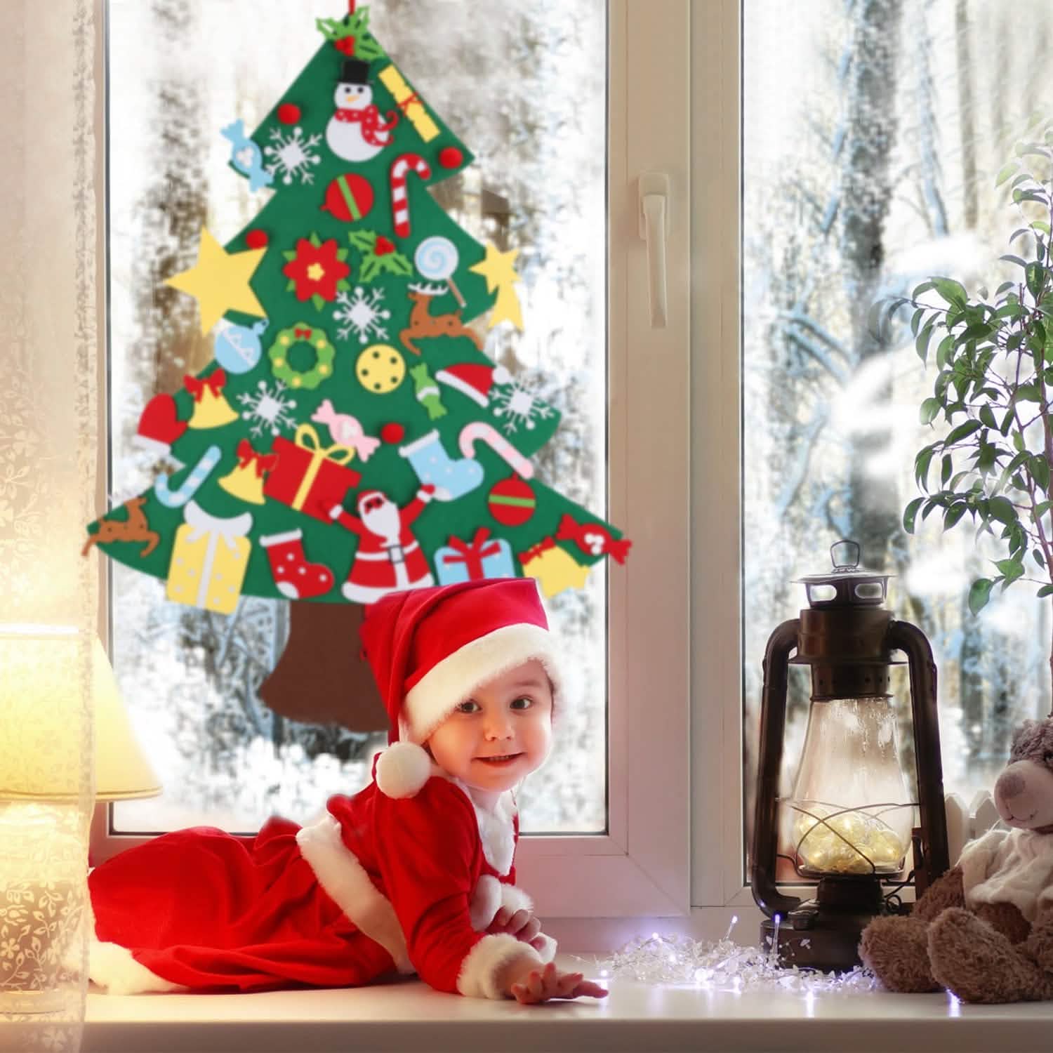 41-Piece: DIY Felt Christmas Tree Detachable Ornaments for Kids by DailySale