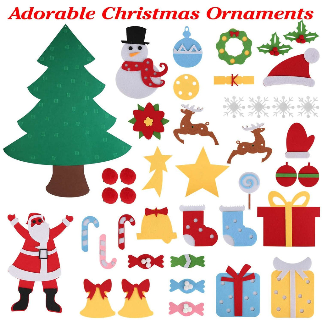 41-Piece: DIY Felt Christmas Tree Detachable Ornaments for Kids by DailySale