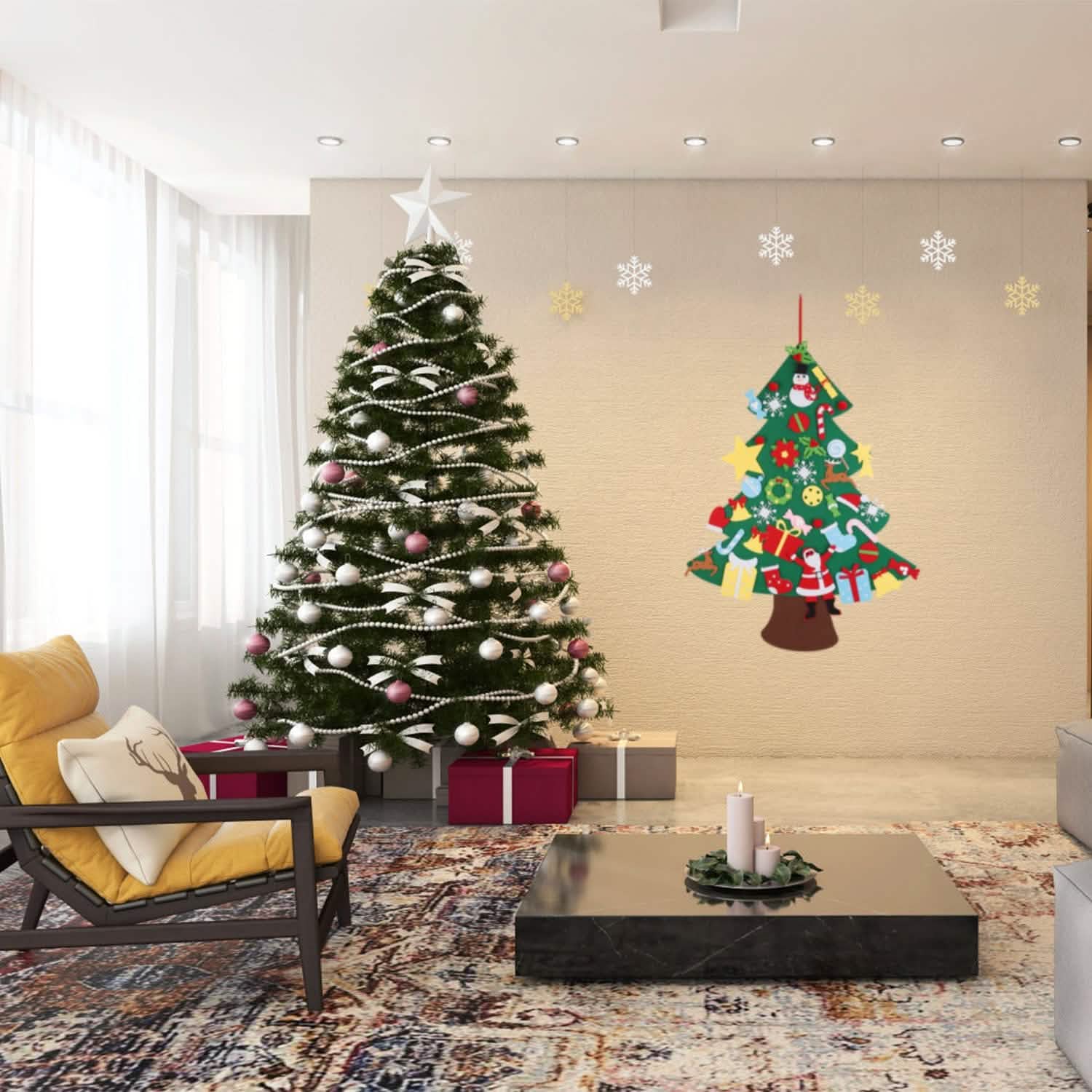 41-Piece: DIY Felt Christmas Tree Detachable Ornaments for Kids by DailySale