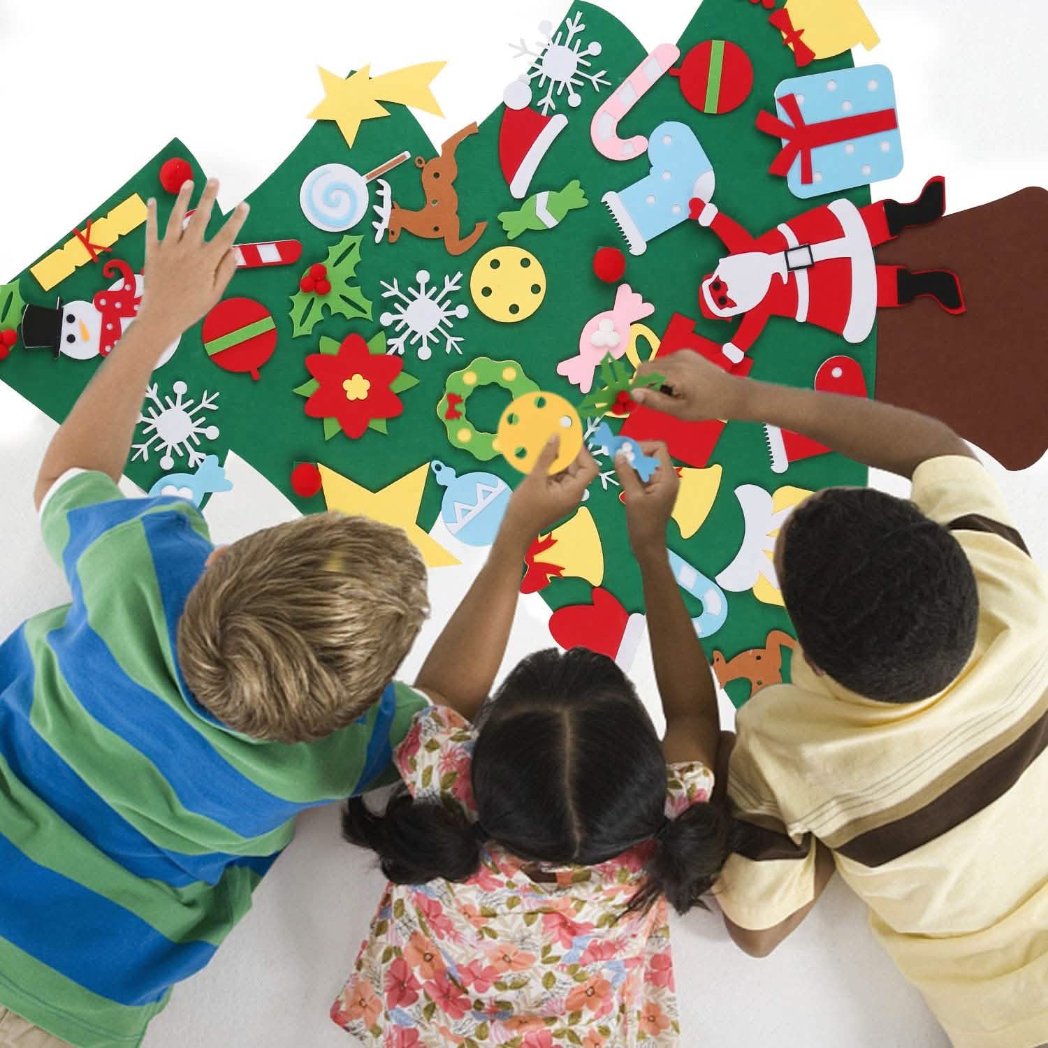 41-Piece: DIY Felt Christmas Tree Detachable Ornaments for Kids by DailySale