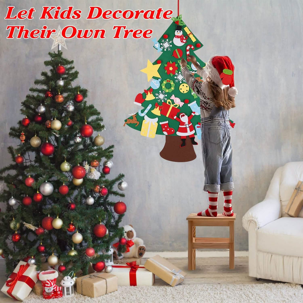 41-Piece: DIY Felt Christmas Tree Detachable Ornaments for Kids by DailySale