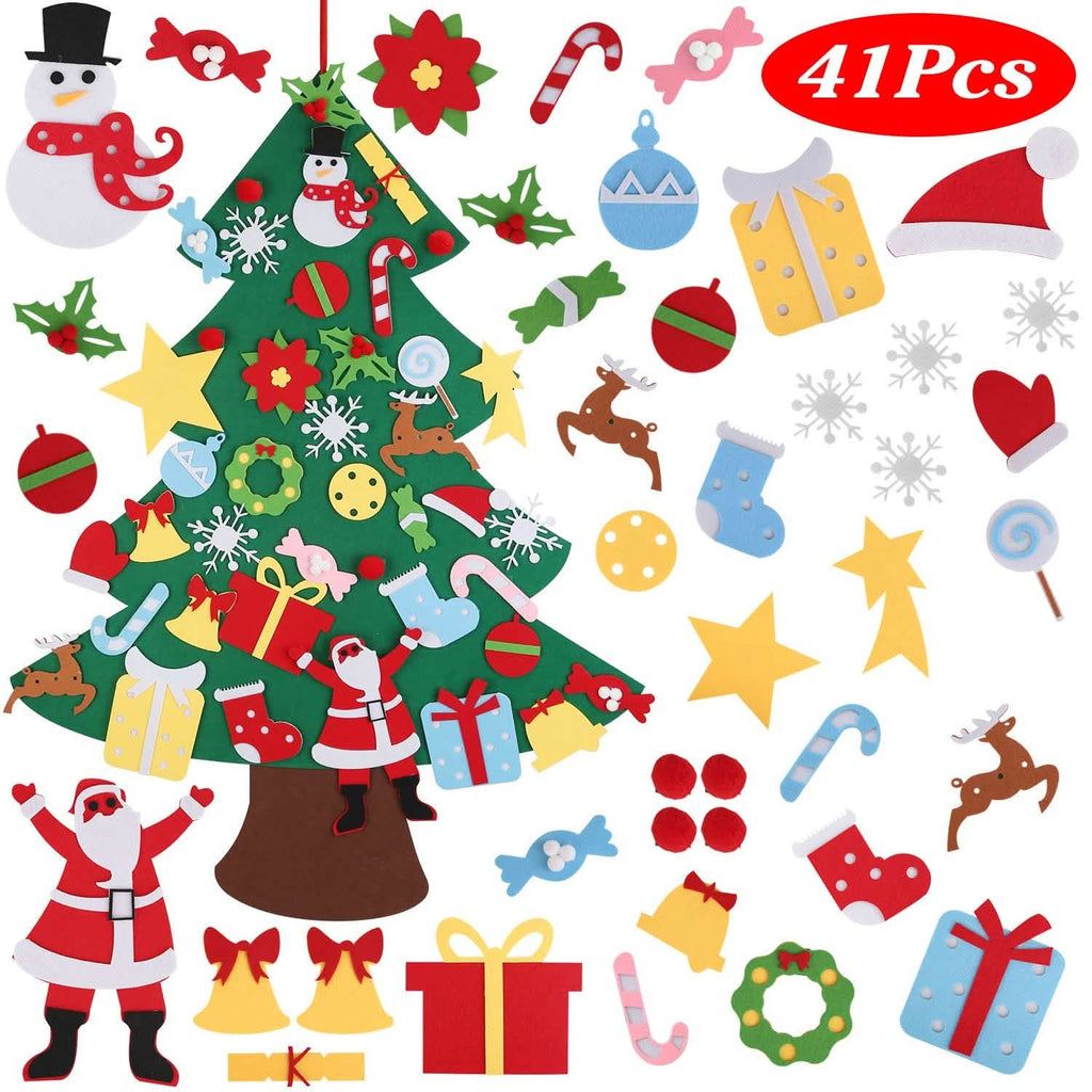 41-Piece: DIY Felt Christmas Tree Detachable Ornaments for Kids by DailySale