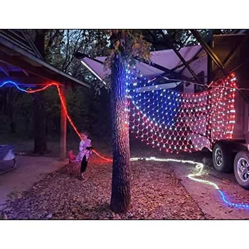 420 LED American Advanced Flag String Lights by DailySale