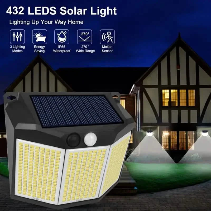 432 LED Solar Garden Wall Lights by DailySale