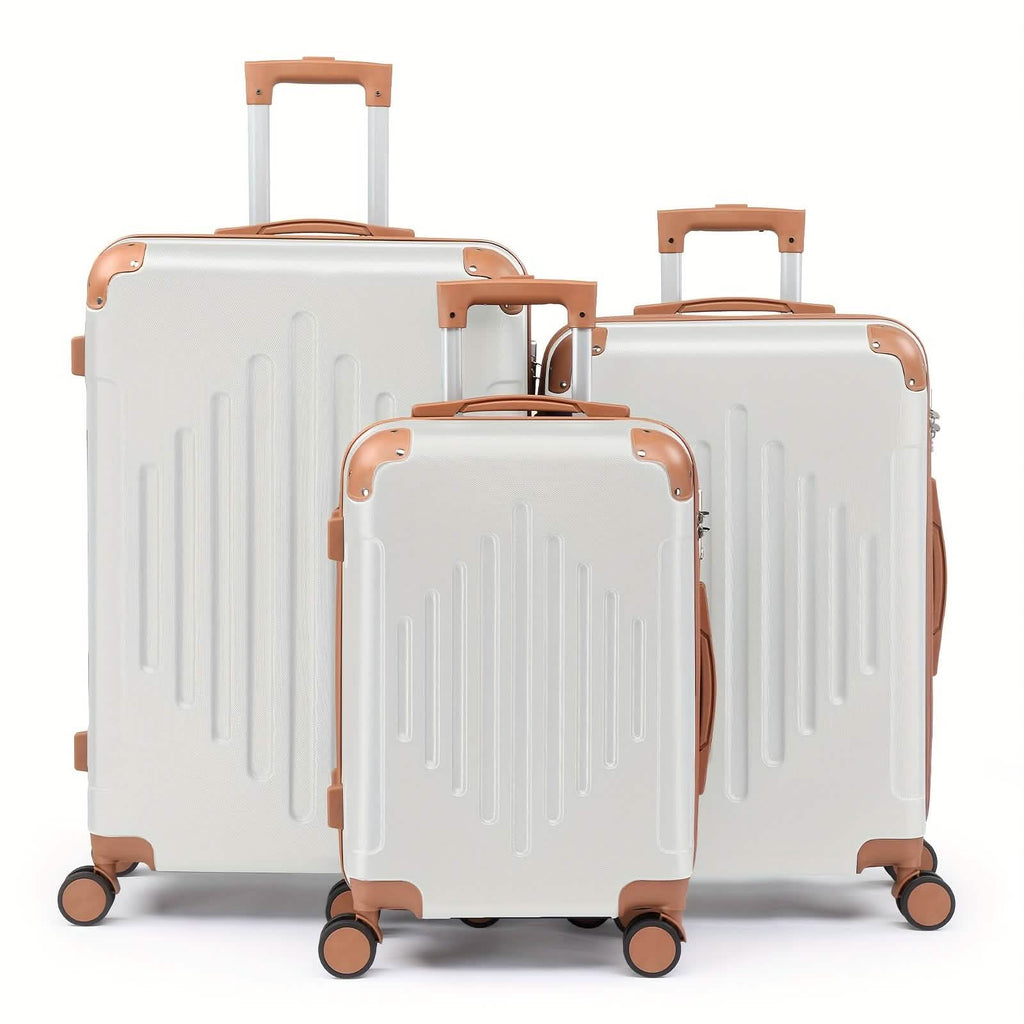 3-Piece Hard Shell Luggage Set with TSA Lock – 20/24/28 Inch 360° Spinner Wheels by DailySale