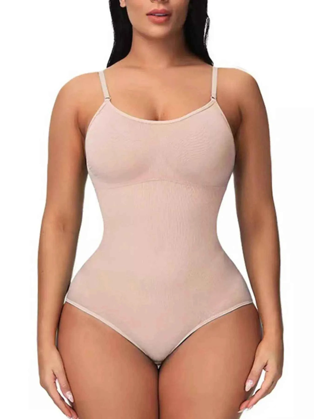 Full Size Shaping Scoop Neck Seamless Bodysuit