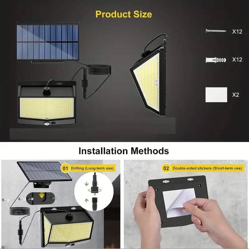 468 LED Solar Motion Sensor Security Outdoor Light by DailySale