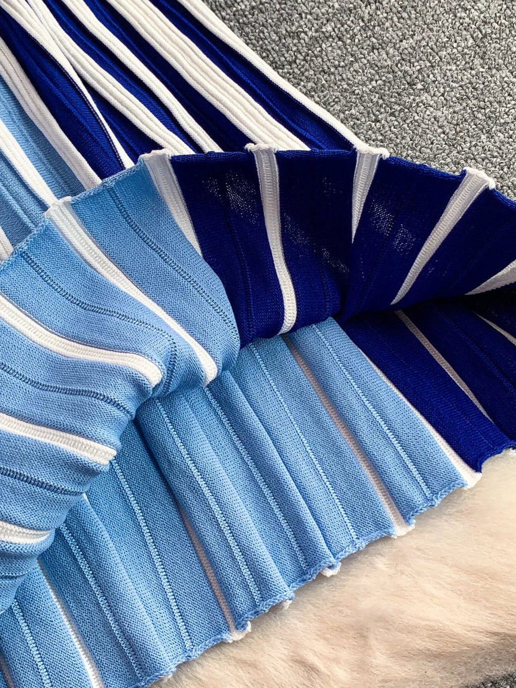Striped Sleeveless Midi Dress by Shopiebay