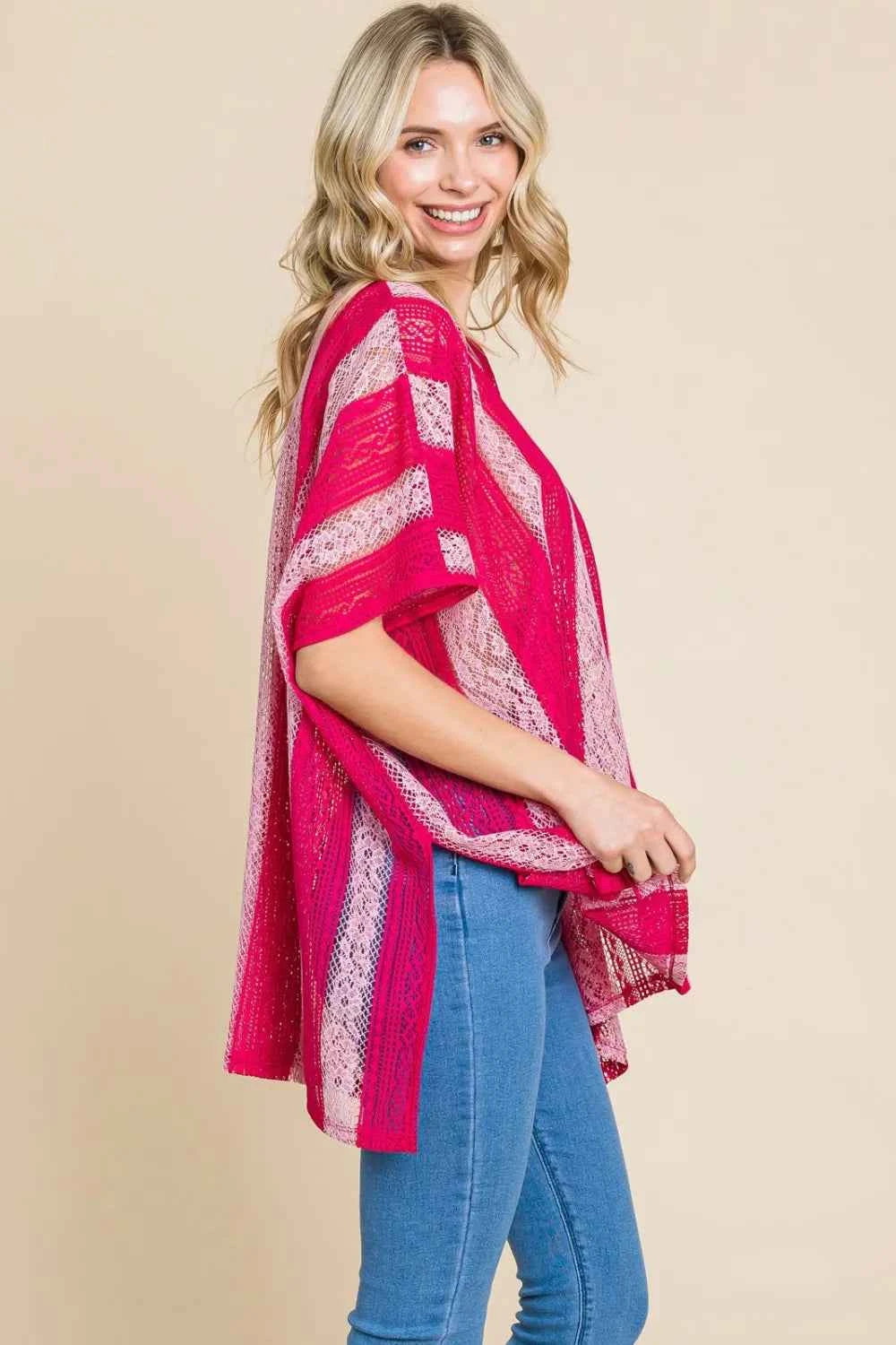 Cotton Bleu by Nu Label V Neck Drop Shoulder Oversize Top