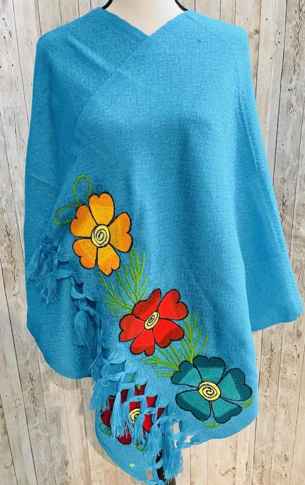 Embroidered Handmade Mexican Shawls Rebosos Bordados by Chica Mexico