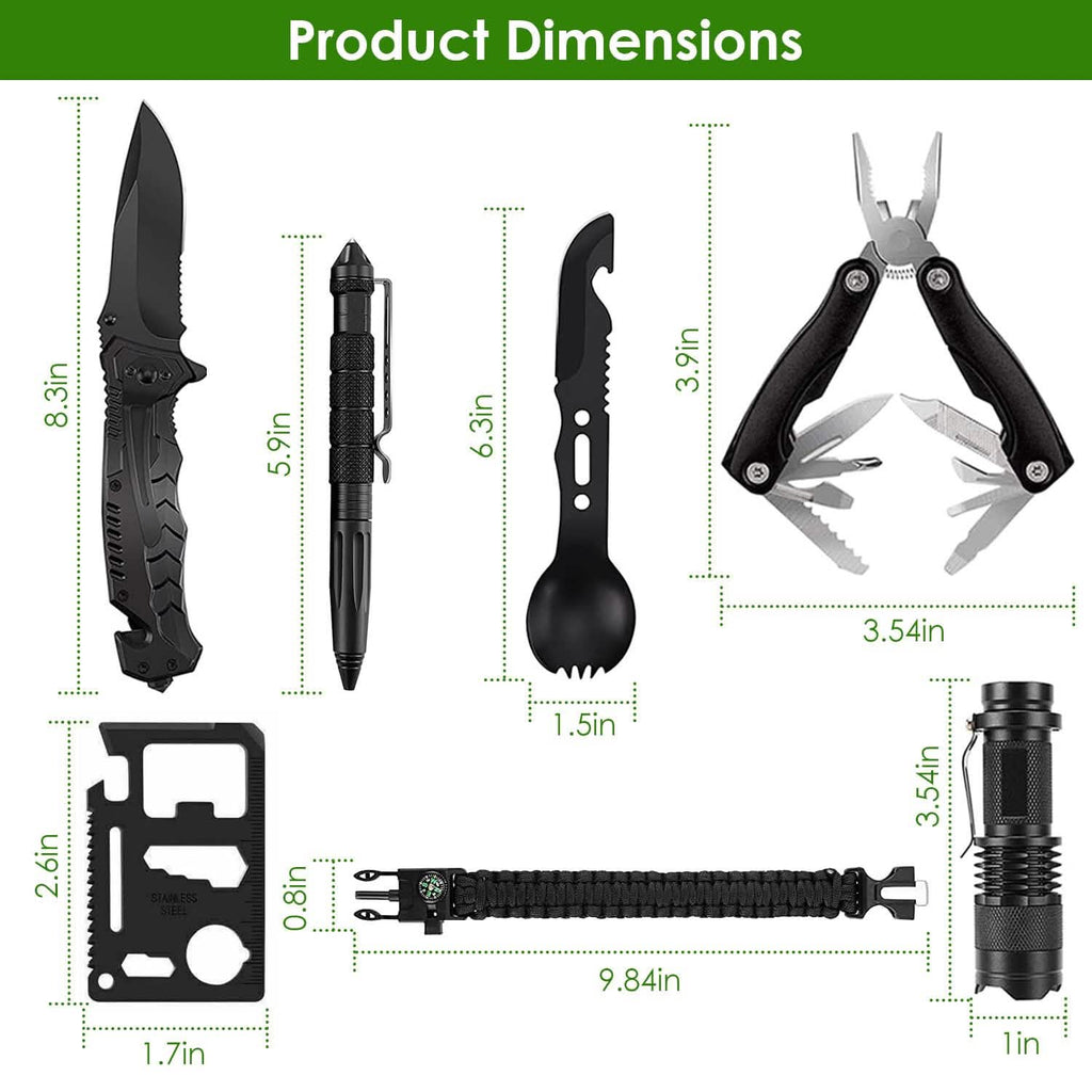 47-Pieces: Emergency Survival Kit EDC Gear Equipment Tool with Pouch by DailySale