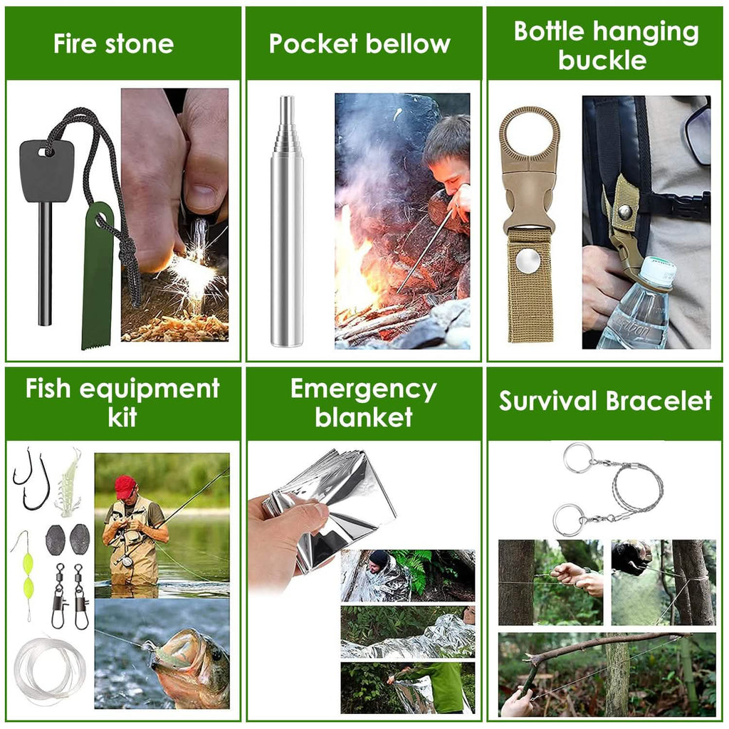 47-Pieces: Emergency Survival Kit EDC Gear Equipment Tool with Pouch by DailySale