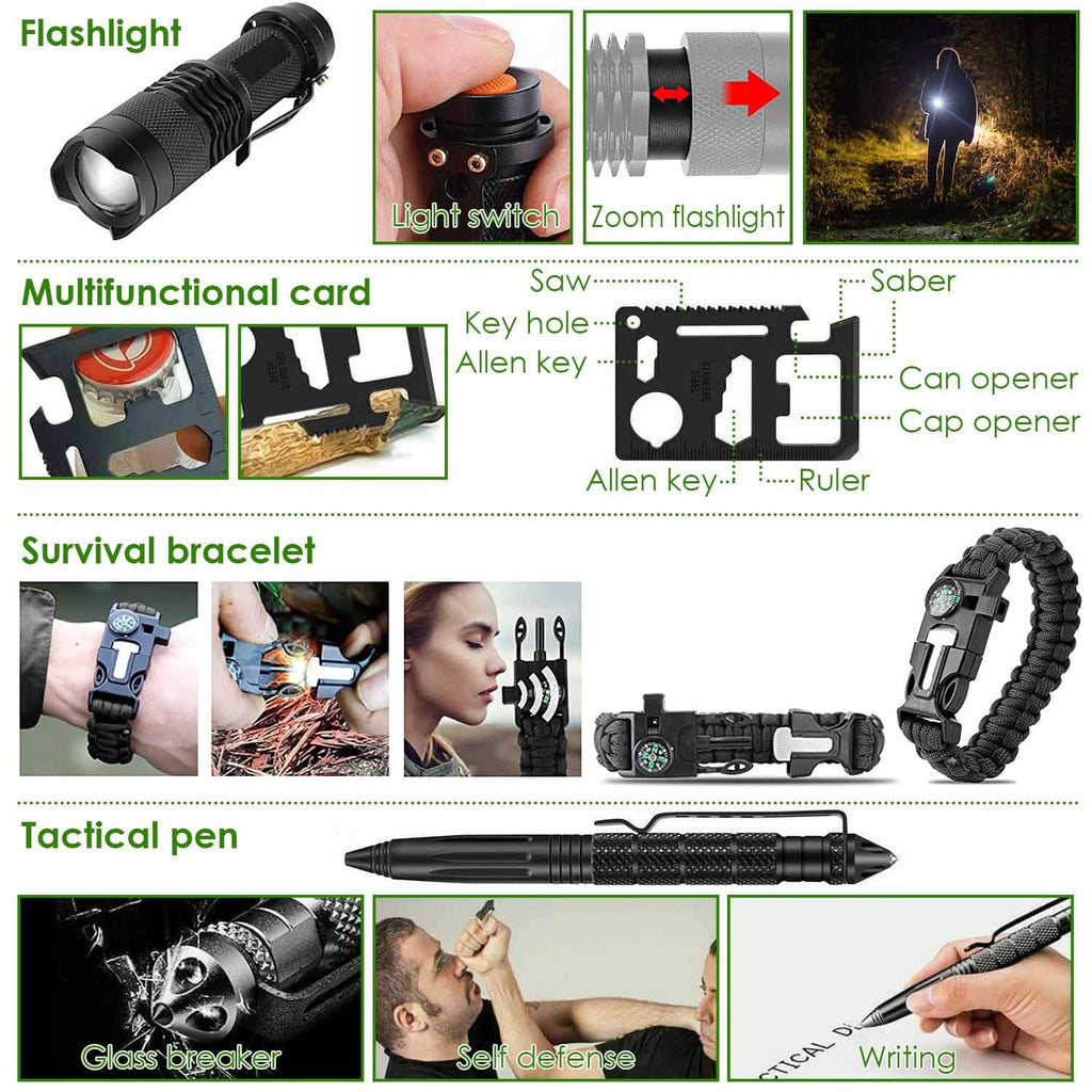 47-Pieces: Emergency Survival Kit EDC Gear Equipment Tool with Pouch by DailySale