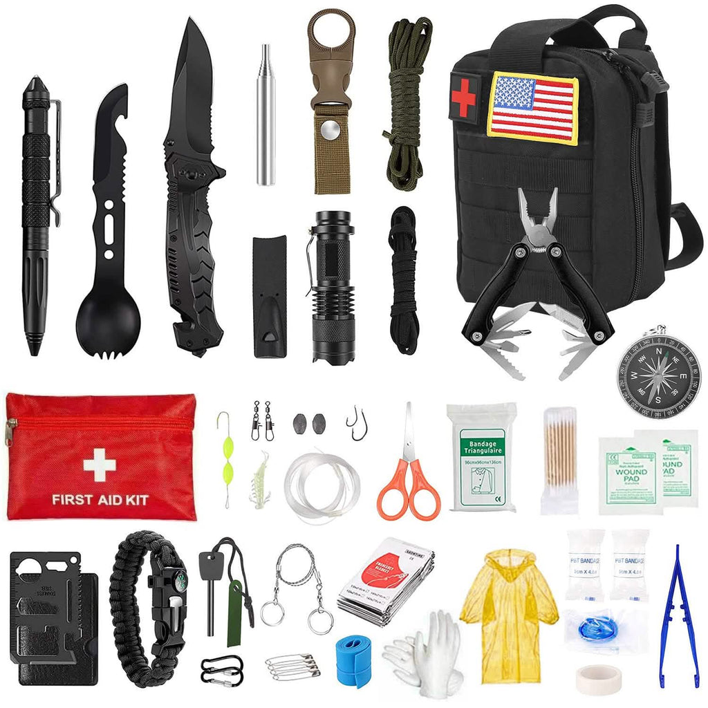 47-Pieces: Emergency Survival Kit EDC Gear Equipment Tool with Pouch by DailySale