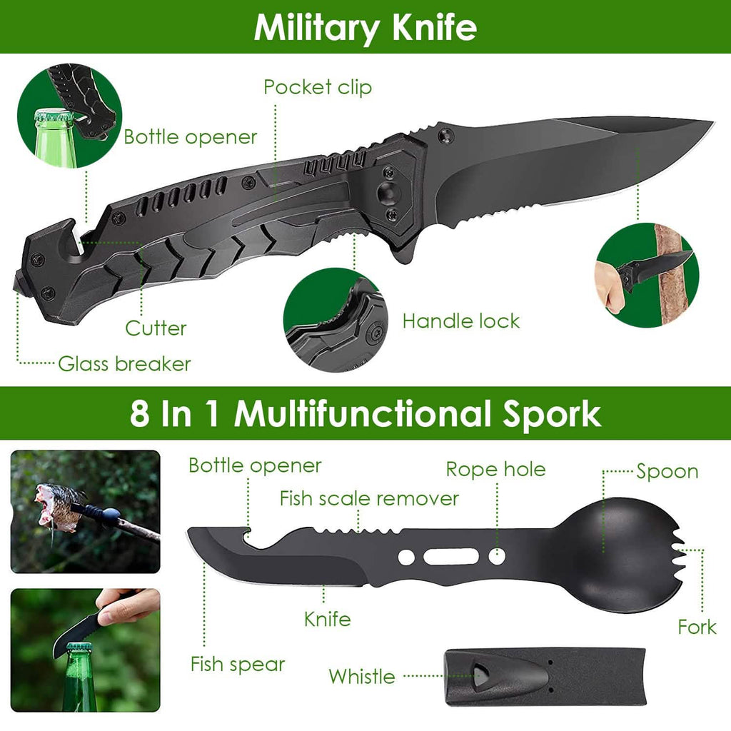 47-Pieces: Emergency Survival Kit EDC Gear Equipment Tool with Pouch by DailySale