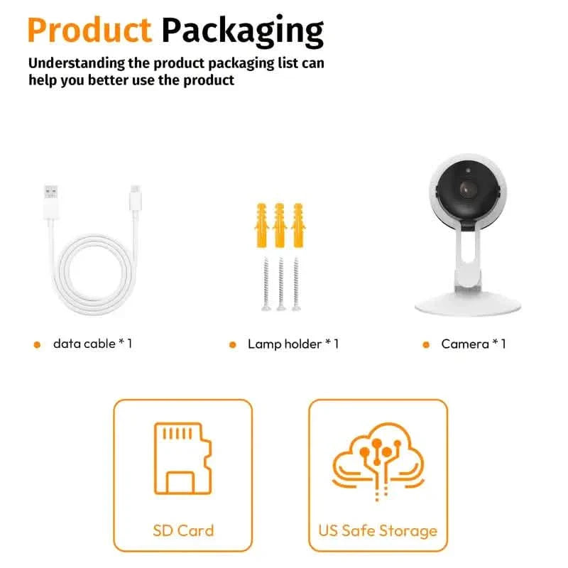 3MP Wireless Smart AI Home Security Camera – Two-Way Audio, Motion Detection, Night Vision by DailySale