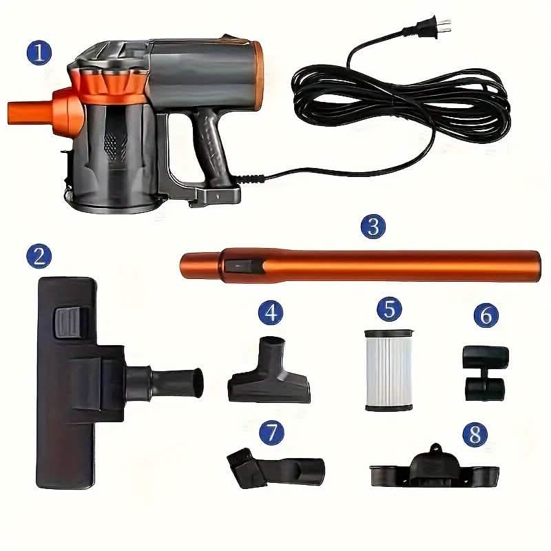 600W 4-in-1 Corded Stick Vacuum Cleaner 18KPa Lightweight Handheld by DailySale