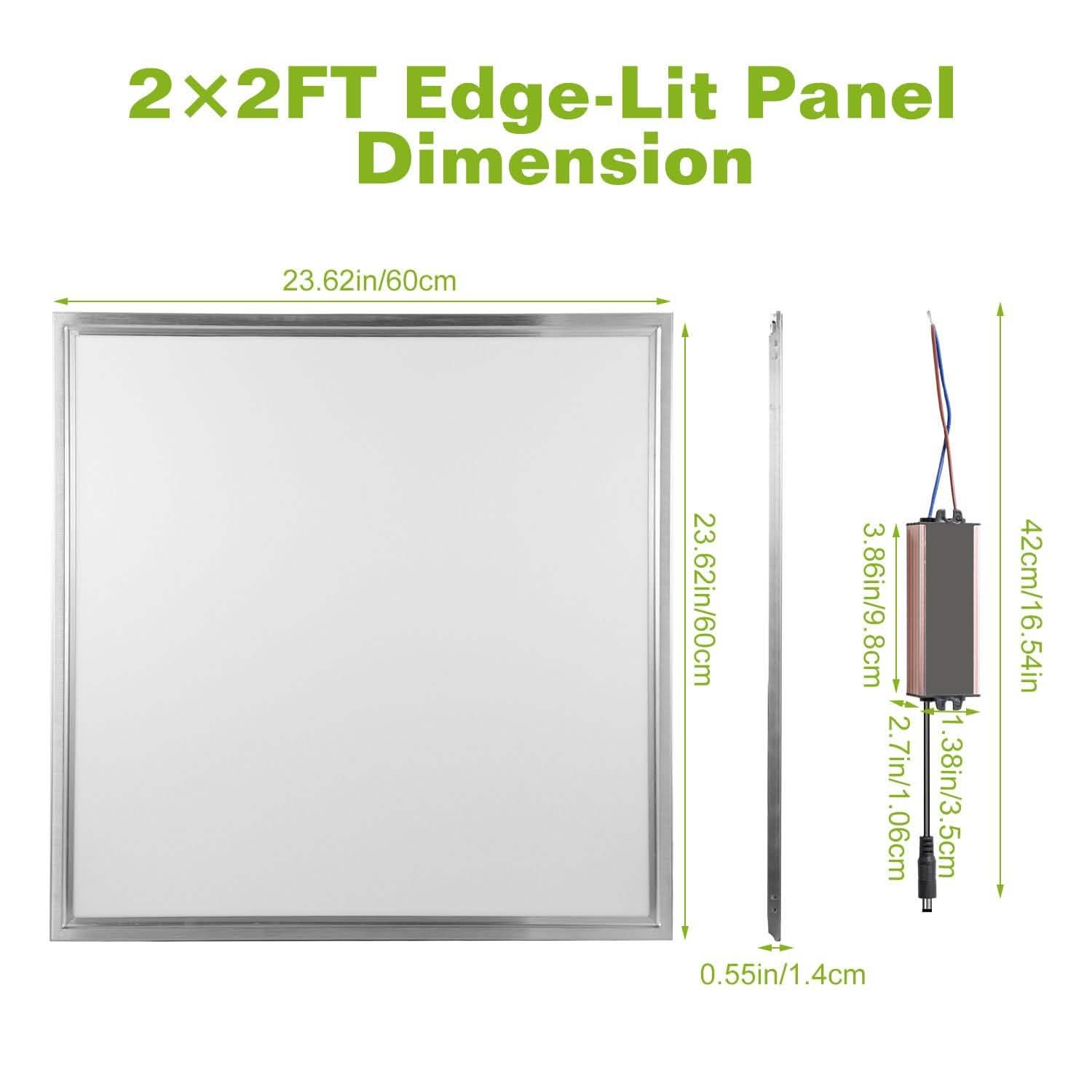 48W 2×2FT LED Panel Light 3200LM by DailySale