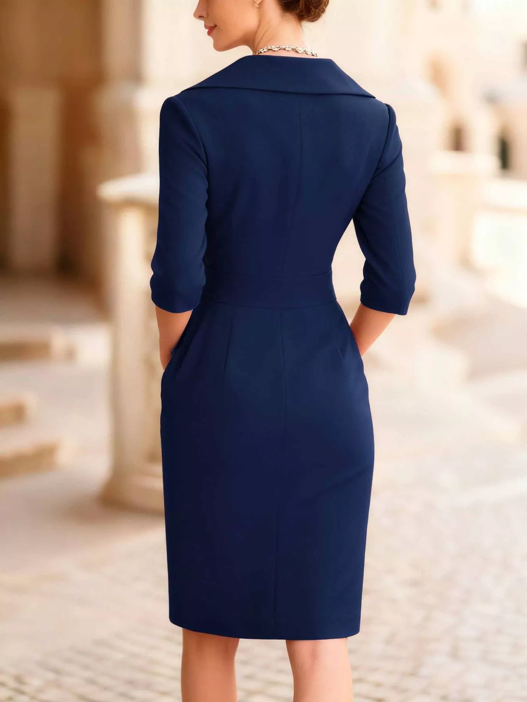 Surplice Long Sleeve Dress by Shopiebay