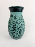 Talavera Style Flower Vase 9 Inch - Engobe Florero by TheMexHub