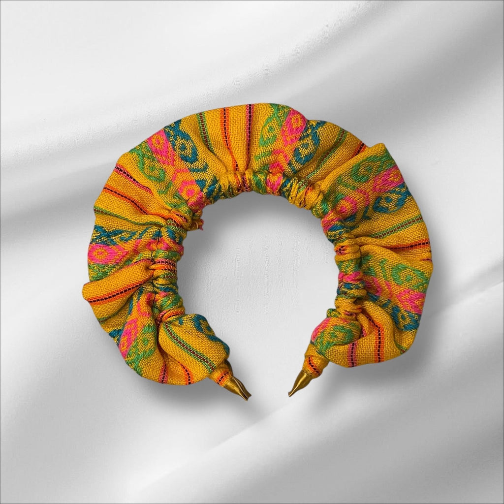2x Diademas Mexicana Artesanales Tela Cambaya 2x Mexican Sarape Headbands Cambaya Cloth by Chica Mexico