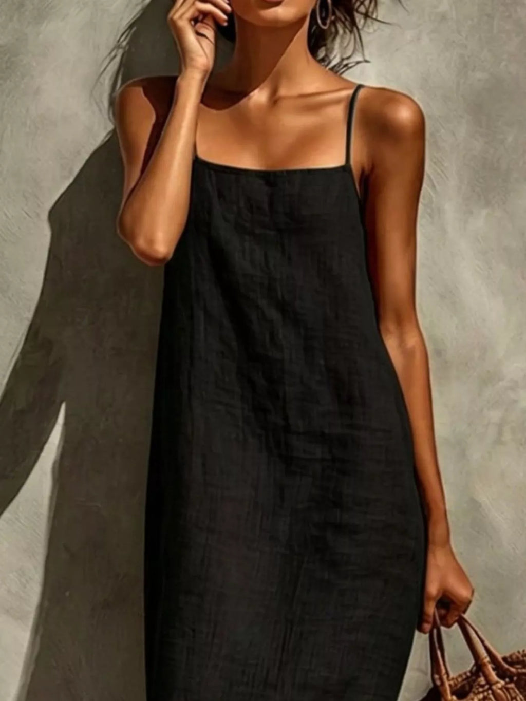 Sleeveless Linen Casual Maxi Dress by Shopiebay
